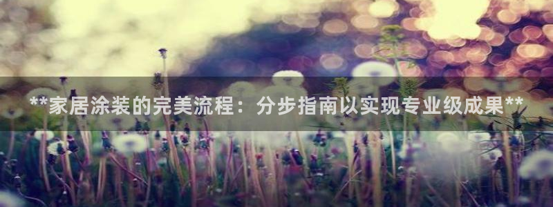和记网页版：**家居涂装的完美流程：分步指南以实现专业级成果**