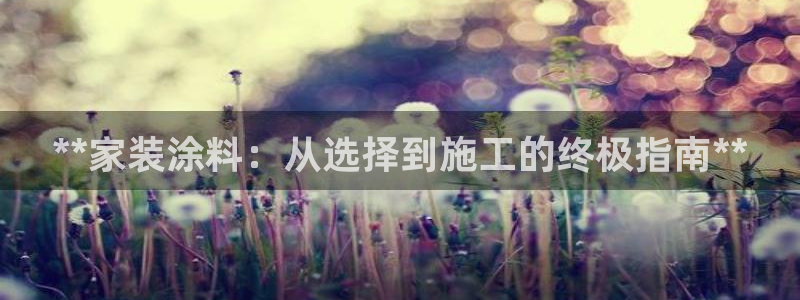 上海和记餐饮有限公司：**家装涂料：从选择到施工的终极指南**