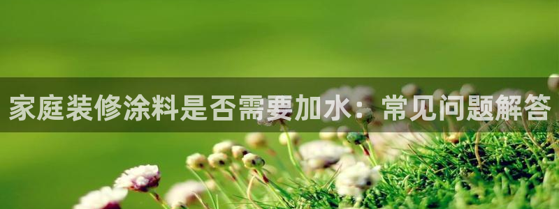 和记国际开户：家庭装修涂料是否需要加水：常见问题解答