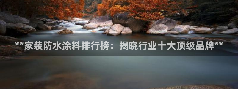 下载和记app：**家装防水涂料排行榜：揭晓行业十大顶级品牌**