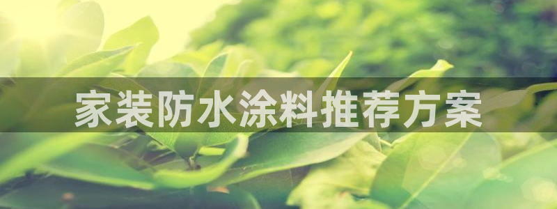 和记下载：家装防水涂料推荐方案