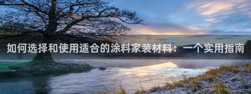 和记ag旗舰国际：如何选择和使用适合的涂料家装材料：一个实用