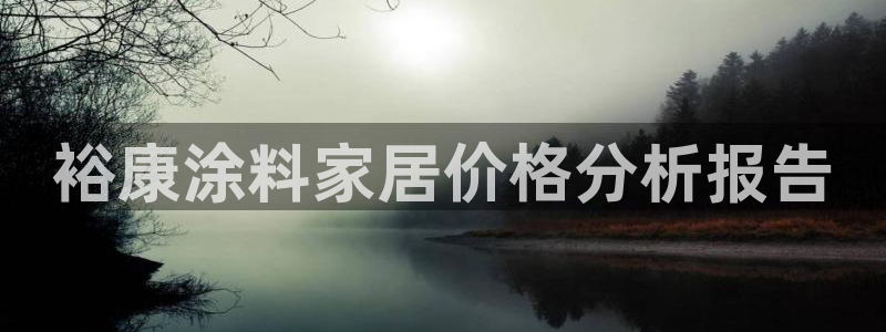 和记平台注册：裕康涂料家居价格分析报告
