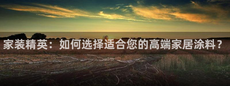 和记广告女主角：家装精英：如何选择适合您的高端家居涂料？