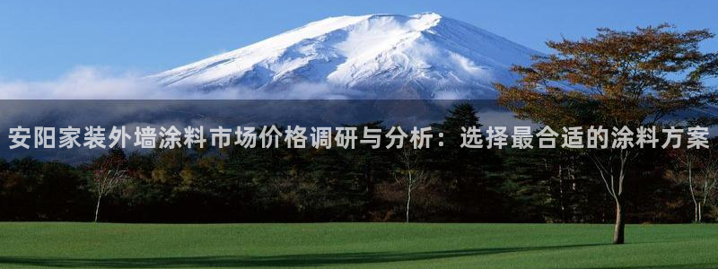 和记官方平台：安阳家装外墙涂料市场价格调研与分析：选择最合适的涂料方案
